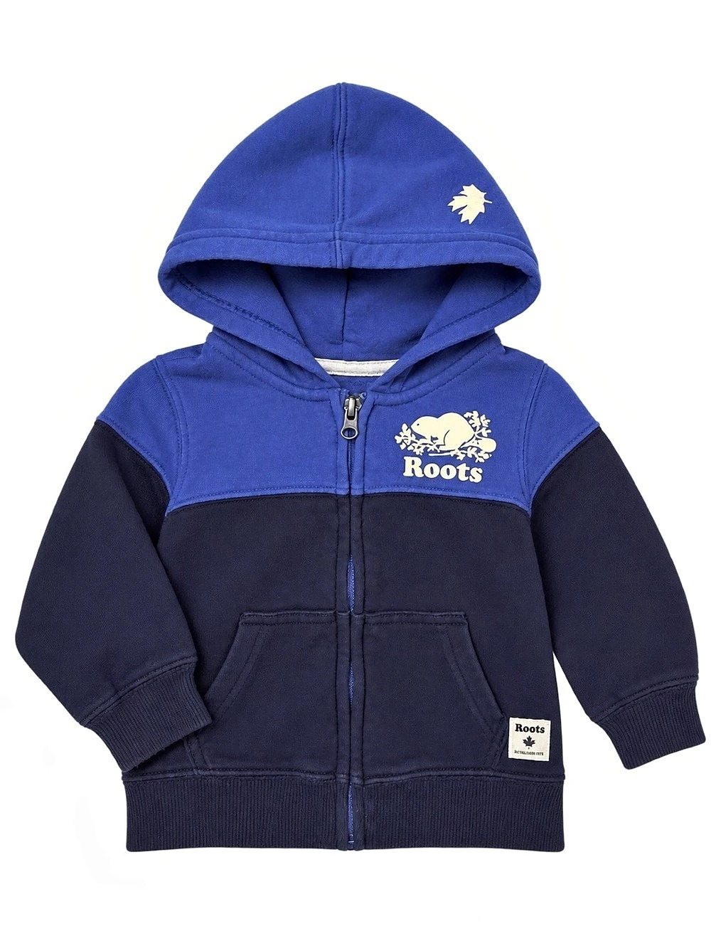 Roots Color Block Zip Hoodie Purple & Blue 12-18m